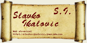 Slavko Ikalović vizit kartica